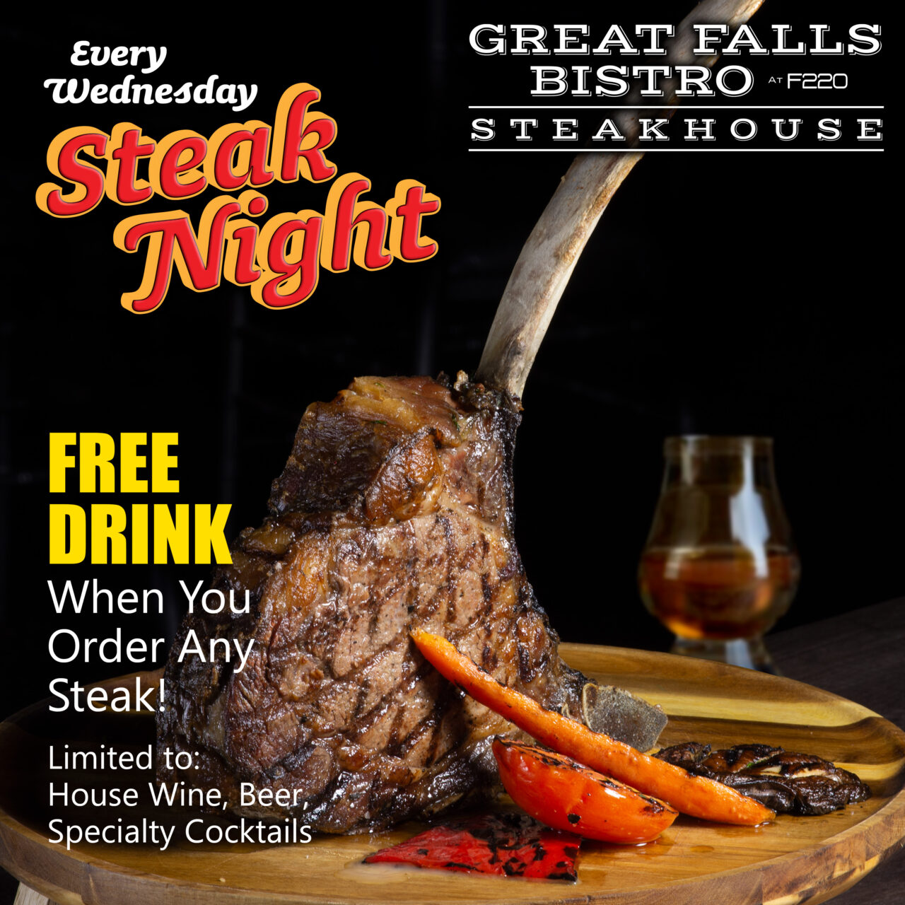 Steak Night! - Great Falls Bistro - Upscale Restaurant - Gourmet ...